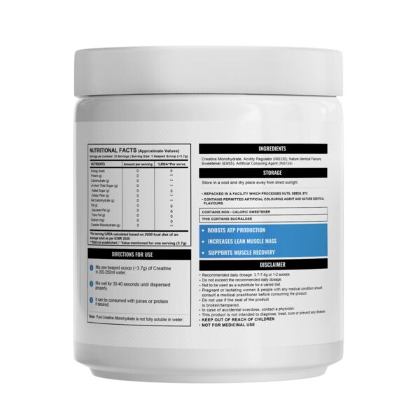 Wellcore - Pure Micronised Creatine Monohydrate | Fruit Fusion (122g, 33 Servings), Rapid Absorption, Enhanced Muscle Strength & Power, Fast Recovery, Increased Muscle Mass - Image 2