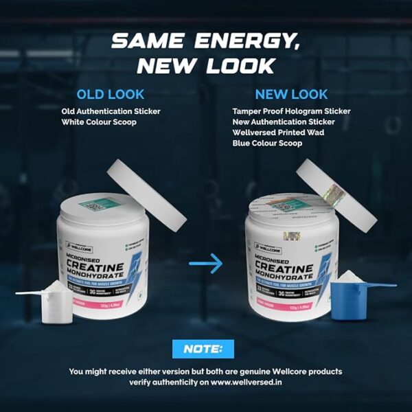 Wellcore - Pure Micronised Creatine Monohydrate | Fruit Fusion (122g, 33 Servings), Rapid Absorption, Enhanced Muscle Strength & Power, Fast Recovery, Increased Muscle Mass - Image 3