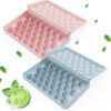 Nirency 33 Cavity Ice Trays for Freezer, Ice Cube Tray, Ice Cube Tray with lid, Round ice Cube Tray | (Pack of 2)