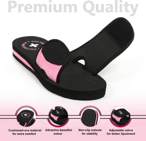 DOCTOR WALK Women Slippers  (Pink , 6) - Image 2