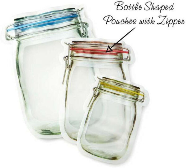 3 pcs Jar Shape Pouch